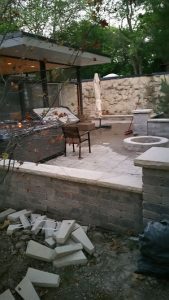 St. John Landscaping Service Paver Patio and Retaining Wall design